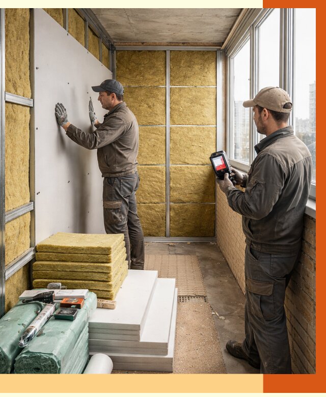 Утепление балкона в Ярославле от 4621 руб. под ключ | ТепломастерРсл