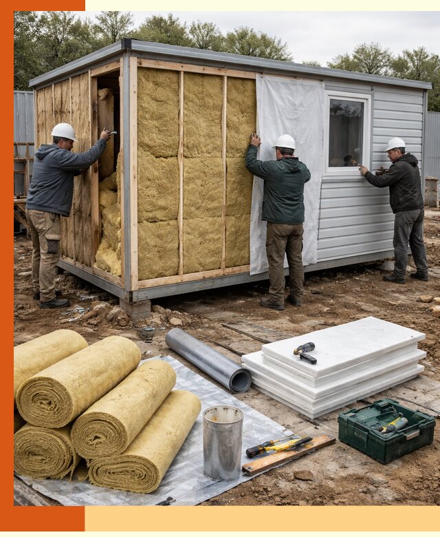 Утепление строительной бытовки под ключ в Ярославле для любых условий